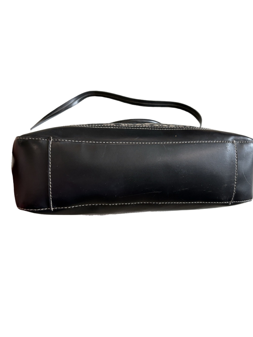Etienne Aigner Woven Straw Tote with Black Trim Jakarta collection. Minor flaw - Picture 3 of 9